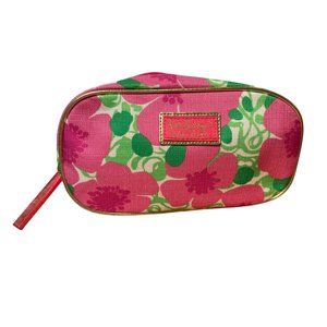 Lilly Pulitzer for Estée Lauder Pink Green Gold Floral Cosmetic Bag